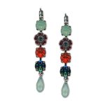 Earrings by Mariana Woman Gorgeous Chrysolite and Siam Swarovski Crystals