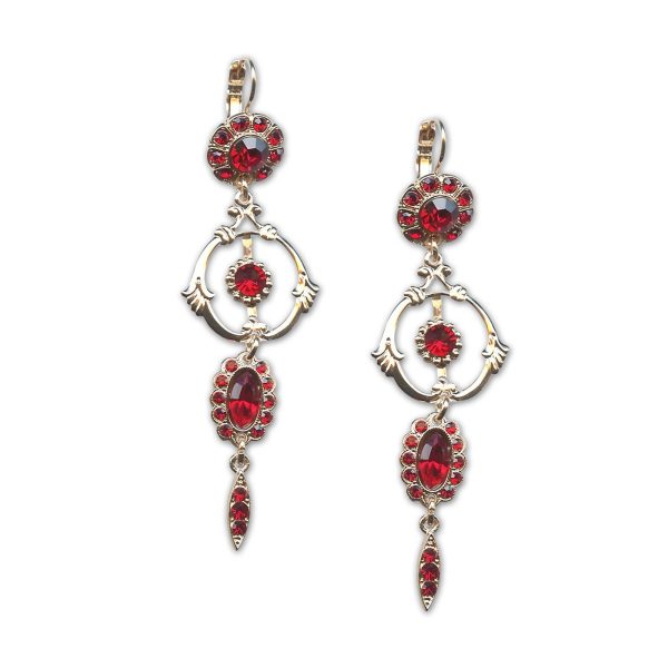 Earrings by Mariana Woman Stunning Siam Swarovski Crystals