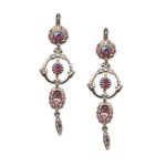 Earrings by Mariana Woman Lovely Light Rose AB Swarovski Crystals
