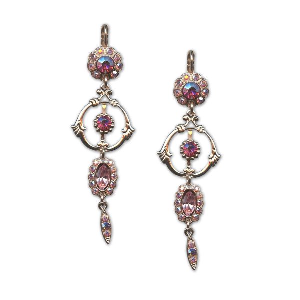 Earrings by Mariana Woman Lovely Light Rose AB Swarovski Crystals