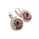 Earrings By Mariana Woman Shell Shaped Chic Amethyst and Aurum Swarovski Crystals - Image 3