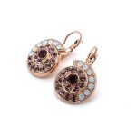 Earrings By Mariana Woman Shell Shaped Chic Amethyst and Aurum Swarovski Crystals - Image 2