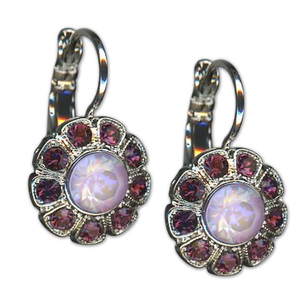 Earrings by Mariana Woman Lavender and Amethyst Swarovski Crystals