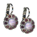 Earrings by Mariana Woman Lavender and Amethyst Swarovski Crystals - Image 3