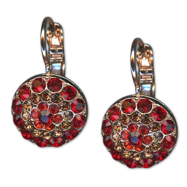 Earrings by Mariana Woman Stunning Siam and Topaz Swarovski Crystals
