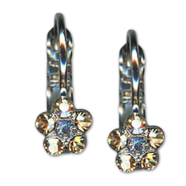 Earrings by Mariana Woman Dainty Floral Paradise Shine and Silk Swarovski Crystals