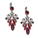 Earrings by Mariana Woman Classy Siam Swarovski Crystals - Image 2