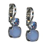 Earrings by Mariana Woman Gorgeous Sapphire and Opal Swarovski Crystals - Image 3