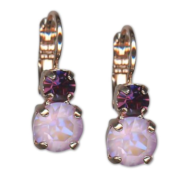 Earrings by Mariana Woman Chic Lavender and Amethyst Swarovski Crystals