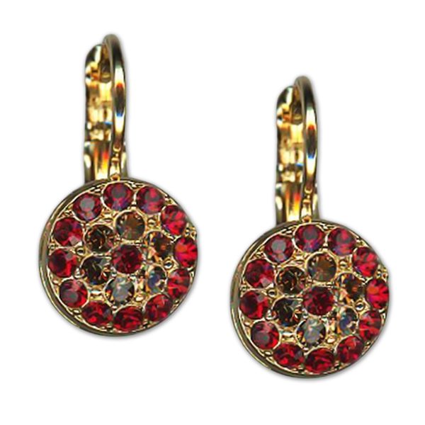 Earrings by Mariana Woman Beautiful Siam and Topaz Swarovski Crystals