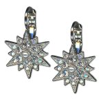 Earrings by Mariana Woman Star Burst Moonlight and Pearl Swarovski Crystals - Image 3