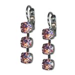 Earrings by Mariana Woman Beautiful Light Rose Swarovski Crystals