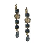 Earrings by Mariana Woman Exquisite Montana Blue Swarovski Crystals