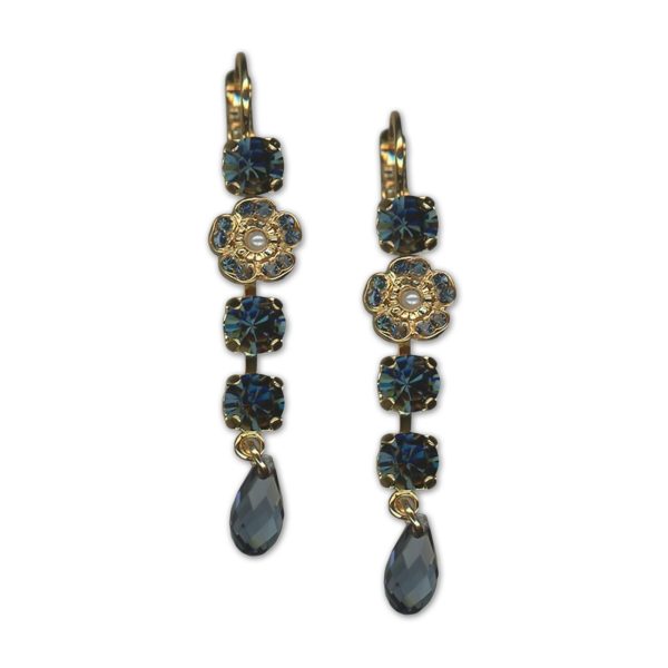 Earrings by Mariana Woman Exquisite Montana Blue Swarovski Crystals