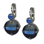 Earrings by Mariana Woman Faceted Denim Blue Swarovski Crystals - Image 2