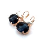 Earrings by Mariana Woman Stylish Montana Blue and Pearl Swarovski Crystals - Image 2