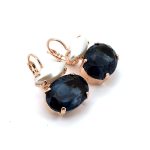 Earrings by Mariana Woman Stylish Montana Blue and Pearl Swarovski Crystals - Image 4