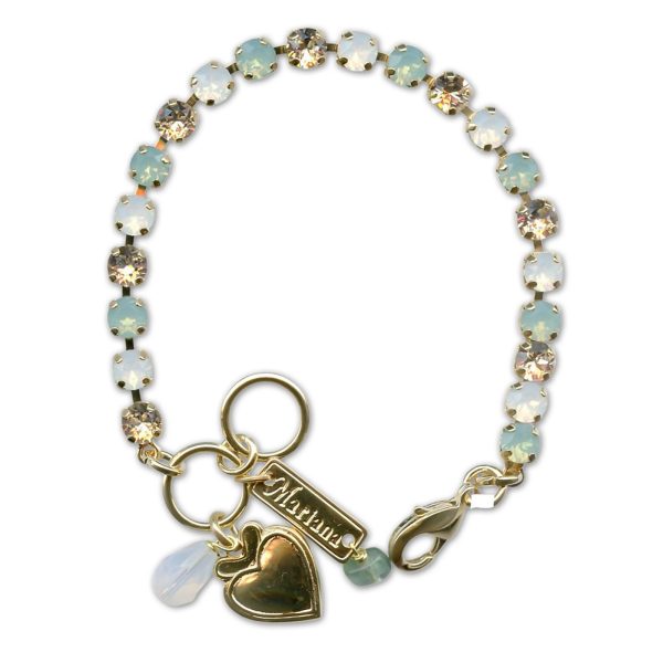 Bracelet by Mariana Woman Adorable Golden and Opal Swarovski Crystals