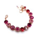 Bracelet By Mariana Woman Gorgeous Fuchsia and Rose Swarovski Crystals - Image 2