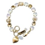 Bracelet by Mariana Woman Lovely Opal and Champagne Swarovski Crystals