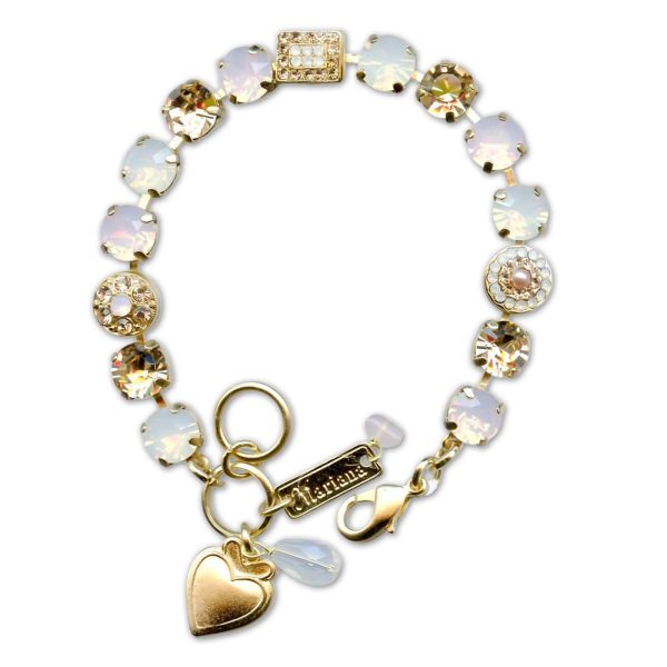 Bracelet by Mariana Woman Lovely Opal and Champagne Swarovski Crystals