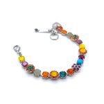 Bracelet by Mariana Woman Sassy Turquoise Mineral and Orange Swarovski Crystals - Image 4