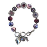 Bracelet by Mariana Woman Alluring Amethyst and Tanzanite Swarovski Crystals - Image 2