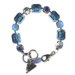 Bracelet by Mariana Woman Charming Blue Opal Mineral and Aquamarine Swarovski Crystals - Image 3