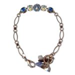 Bracelet by Mariana Woman Sleek Aquamarine and Moonlight Swarovski Crystals - Image 3