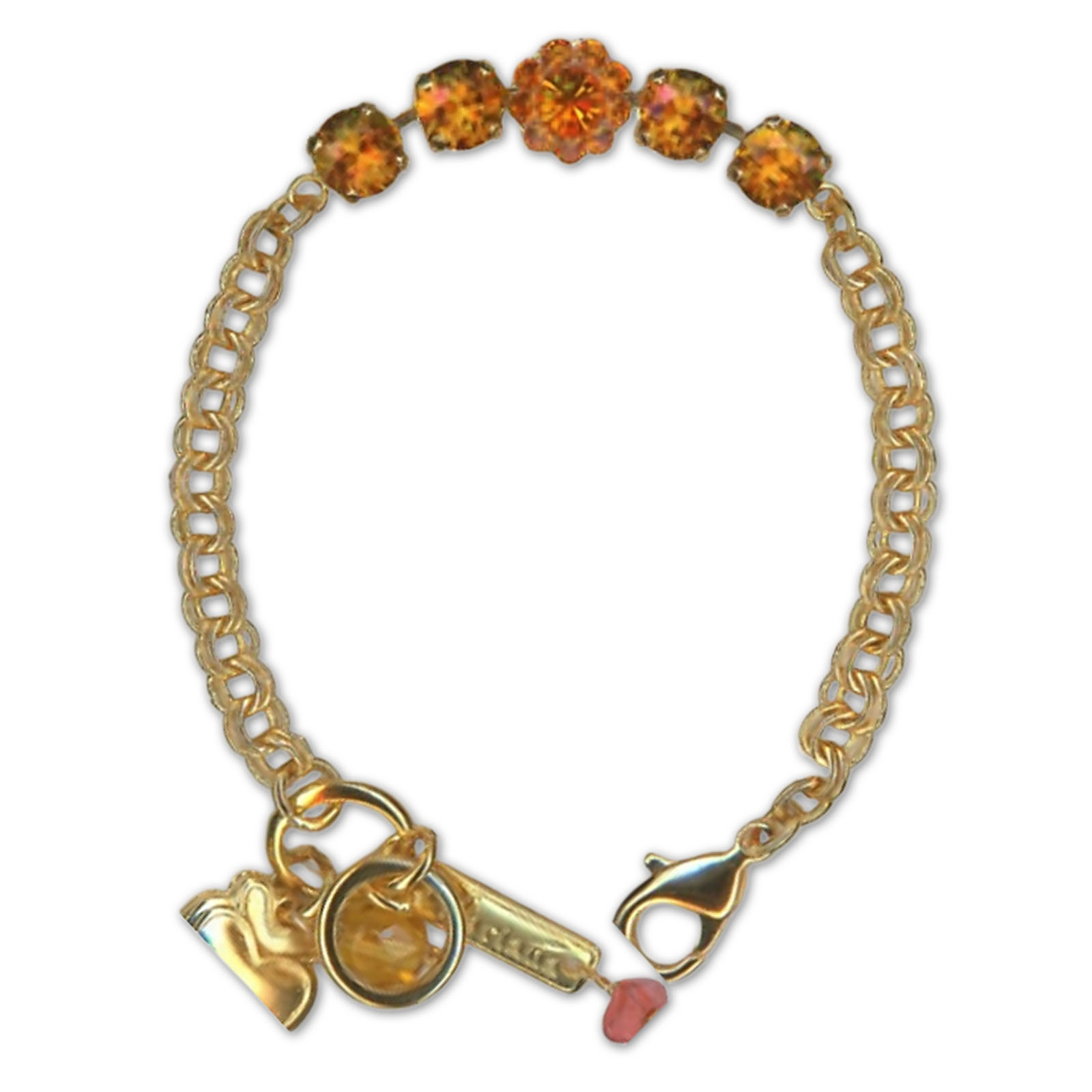 B-4352-2-260260-YG (3) Bracelet by Mariana Woman Floral Astral Pink Swarovski Crystals - Image 1
