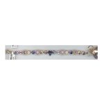 Bracelet By Mariana Woman Heart Shape Violet and Tanzanite Swarovski Crystals