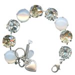 Bracelet by Mariana Woman Beautiful Champagne and Clear Swarovski Crystals