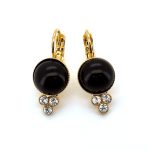 Earrings By Mariana Woman Delicate Jet and Clear Swarovski Crystals