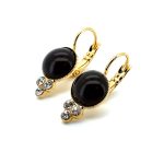 Earrings By Mariana Woman Delicate Jet and Clear Swarovski Crystals - Image 4