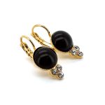 Earrings By Mariana Woman Delicate Jet and Clear Swarovski Crystals - Image 2