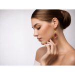 Earrings By Mariana Woman Exquisite Oval Hyacinth and Orange Swarovski Crystals - Image 3