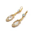 Earrings by Mariana Woman Elegant Clear and Pearl Swarovski Crystals - Image 2
