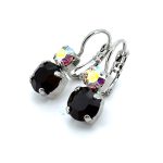 Earrings by Mariana Woman Exquisite Jet and AB Swarovski Crystals - Image 2