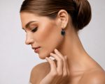 Earrings By Mariana Woman Stylish Deep Purple and Montana Blue Swarovski Crystals - Image 3