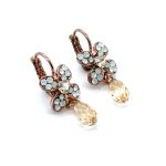 Earrings by Mariana Woman Floral Golden and Chrysolite Swarovski Crystals - Image 3