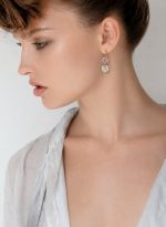 Earrings By Mariana Woman Unique Dangling Violet and Tanzanite Swarovski Crystals - Image 3