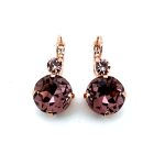 Earrings By Mariana Woman Stylish Amethyst and Light Amethyst Swarovski Crystals