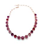 Necklace by Mariana Woman Charming Fuchsia and Rose Swarovski Crystals