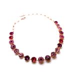 Necklace by Mariana Woman Charming Fuchsia and Rose Swarovski Crystals - Image 2