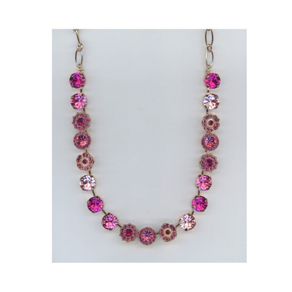 Necklace by Mariana Woman Charming Fuchsia and Rose Swarovski Crystals