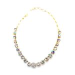 Necklace by Mariana Woman Floral Clear and AB Swarovski Crystals