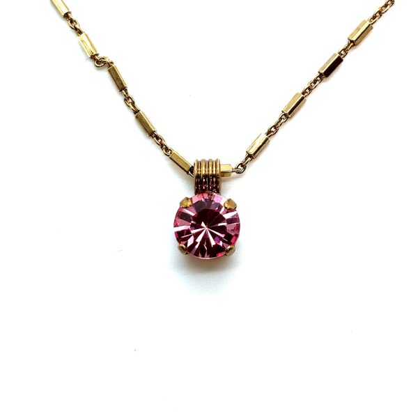 Necklace Pendant by Mariana Woman Lovely Light Rose Swarovski Crystals