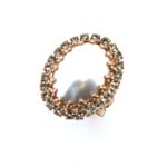 Ring by Mariana Woman Elegant Pearl and Black Diamond Swarovski Crystals - Image 2
