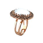 Ring by Mariana Woman Elegant Pearl and Black Diamond Swarovski Crystals - Image 3