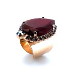 Ring by Mariana Woman Stunning Ruby and Black Diamond Swarovski Crystals - Image 2